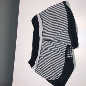 Lululemon black and white shorts
